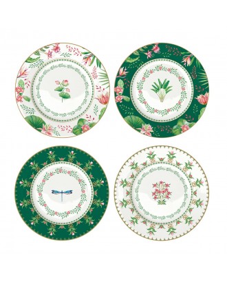 Set 4 farfurii pentru desert, 19 cm, Botanic Chic - SIMONA'S COOKSHOP